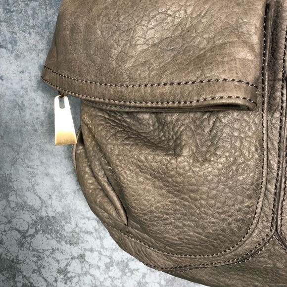 Cynthia Rowley Gray Pebble Leather Hobo Big Bag - Picture 3 of 8